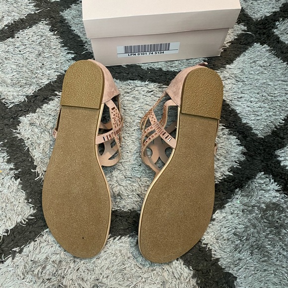 Just fab Women’s Blush Flat Sandals w/ Bling - Picture 3 of 3